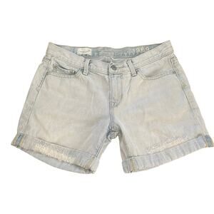 Gap Womens Jean Shorts Size 25 Sexy Boyfriend Denim Blue Jean Shorts Light Wash